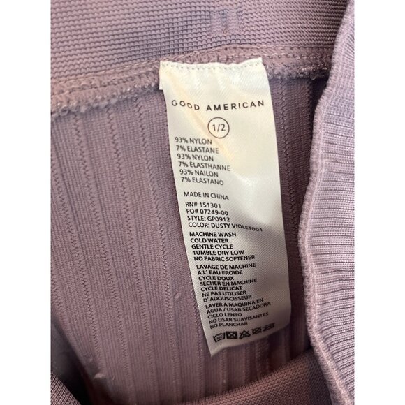 Good American Ribbed Leggings NWT Size 1/2 Dusty Violet Compression Yoga Pants - Picture 12 of 13